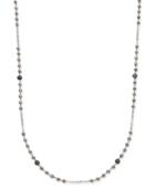 Inc International Concepts Two-tone Pave Beaded Station Necklace, Created For Macy's
