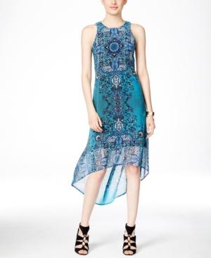 Karen Kane Printed Sheer High-low Dress