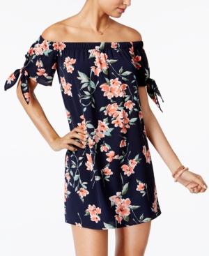 One Clothing Juniors' Off-the-shoulder Shift Dress