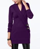 Inc International Concepts Surplice Buckle Tunic Sweater, Created For Macy's