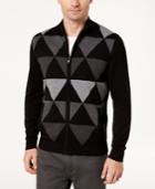 Alfani Men's Zip-front Triangle Cardigan, Created For Macy's