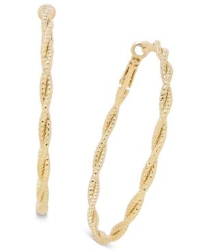 Thalia Sodi Gold-tone Braided Hoop Earrings, Only At Macy's