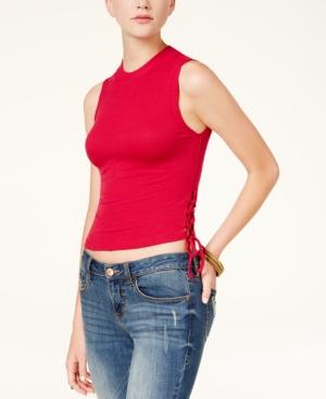 American Rag Juniors' Lace-up Crop Top, Created For Macy's