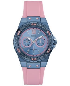 Guess Women's Pink Silicone Strap Watch 39mm U0775l5
