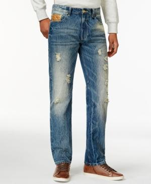Sean John Snowblasted Straight-fit Jeans