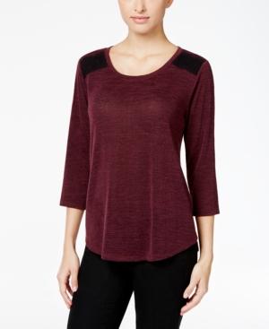 Style & Co. Crochet-trim High-low Top, Only At Macy's