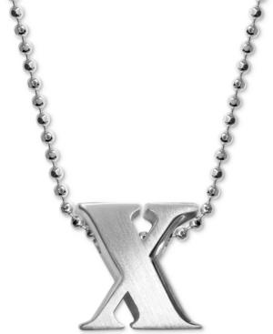 Alex Woo X Initial Pendant Necklace In Sterling Silver