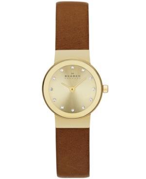 Skagen Women's Saddle Leather Strap Watch 22mm Skw2175