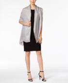 Calvin Klein Triangle Geo Yarn Dye Wrap & Scarf In One