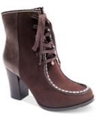 Nanette By Nanette Lepore Isabel Block-heel Lace-up Booties Women's Shoes