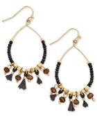 Inc International Concepts Gold-tone Beaded Hoop Earrings, Only At Macy's