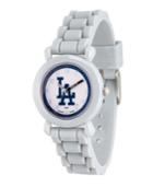 Gametime Mlb Los Angeles Dodgers Kids' Gray Plastic Time Teacher Watch