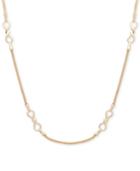 Anne Klein Gold-tone Long Mesh Necklace