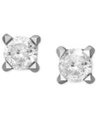 Diamond Earrings, 14k White Gold Diamond Stud Earrings (1/5 Ct. T.w.)
