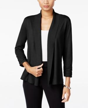 Jm Collection Ruched Open-front Cardigan, Only At Macy's