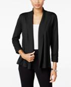 Jm Collection Ruched Open-front Cardigan, Only At Macy's