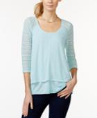 Jessica Simpson Trist Crochet-trim High-low Top
