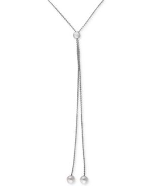 Effy Cultured Freshwater Pearl (9mm) Adjustable Lariat Necklace In Sterling Silver
