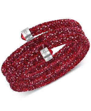 Swarovski Stainless Steel Crystal Rock Triple-wrapped Bangle Bracelet
