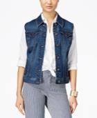Style & Co. Mosaic Wash Denim Vest, Only At Macy's