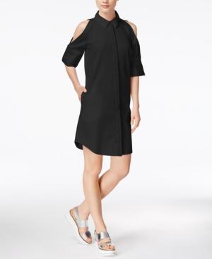 Rachel Rachel Roy Cold-shoulder Shirtdress, Created For Macy's