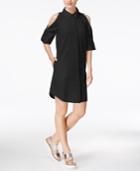 Rachel Rachel Roy Cold-shoulder Shirtdress, Created For Macy's