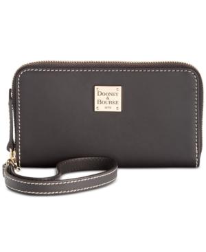 Dooney & Bourke Beacon Zip Around Smooth Leather Wristlet
