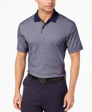 Tasso Elba Men's Supima Blend Geo-print Polo, Created For Macy's