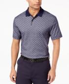 Tasso Elba Men's Supima Blend Geo-print Polo, Created For Macy's