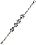 Givenchy Silver-tone Blue Crystal Link Bracelet