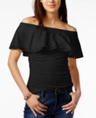 Tommy Hilfiger Off-the-shoulder Flounce Top, Only At Macy's