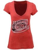 Majestic Women's Short-sleeve Carolina Hurricanes V-neck T-shirt
