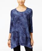 Jm Collection Tie-dyed Sequined Tunic, Only At Macy's