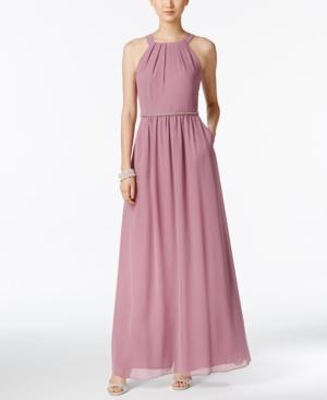Sl Fashions Halter Chiffon Gown