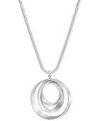 Charter Club Silver-tone Orbital Pendant Necklace