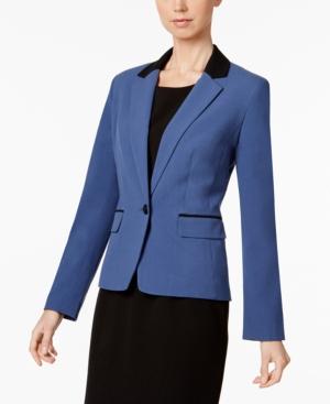 Nine West One-button Two-tone Blazer