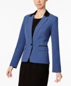 Nine West One-button Two-tone Blazer