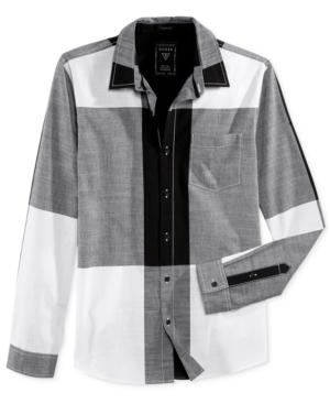 Guess Men's Sequoia Colorblocked Plaid Shirt