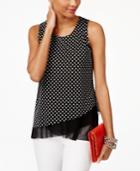Inc International Concepts Petite Printed Asymmetrical Top, Created For Macy's