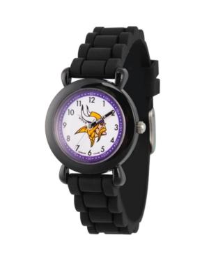 Gametime Nfl Minnesota Vikings Kids' Black Plastic Time Teacher Watch