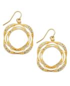 Sis By Simone I Smith 18k Gold Over Sterling Silver Earrings, Crystal Accent Layered Drop Earrings