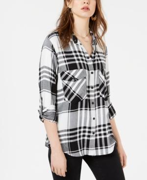 Sanctuary Plaid Utility Shirt