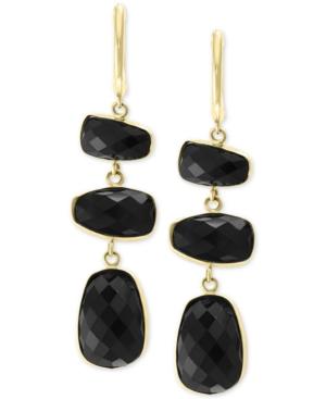 Effy Onyx Triple Drop Earrings In 14k Gold