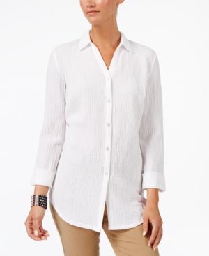 Jm Collection Crinkled Shirt, Created For Macy's