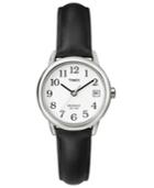 Timex Watch, Women's Black Leather Strap T2h331um