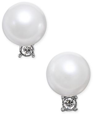 Vera Bradley Silver-tone Imitation Pearl Stud Earrings