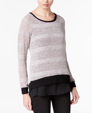 Bar Iii Asymmetrical Contrast Sweater, Only At Macy's