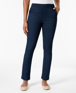 Karen Scott Petite Denim Pull-on Pants, Only At Macy's