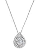 Diamond Pendant Necklace (3/8 Ct. T.w.) In 14k White Gold