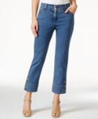 Charter Club 3-button Denim Capri, Antique Indigo Wash
